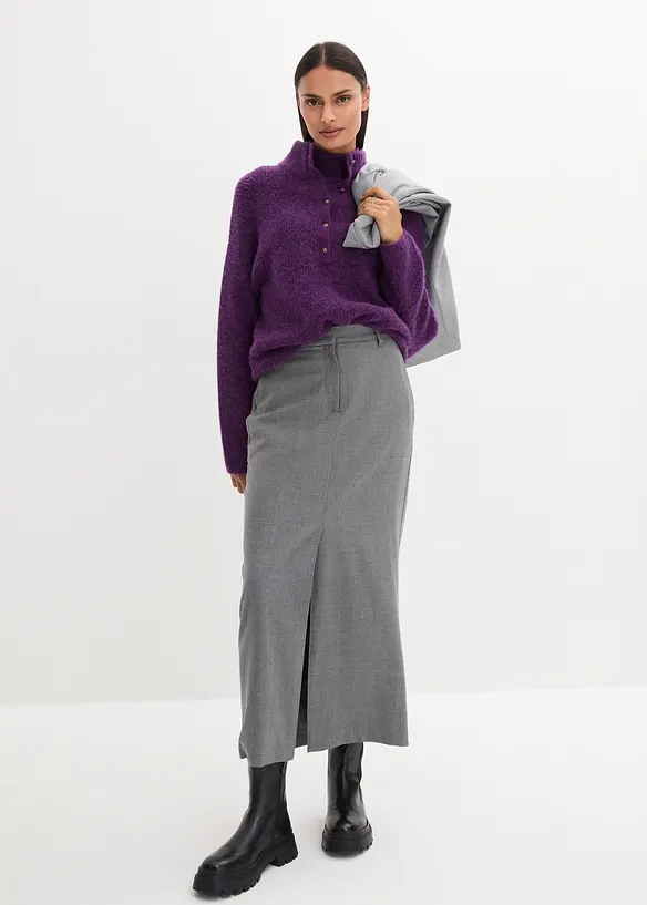 Oversizetröja i ylleblandning med alpackaull, bonprix