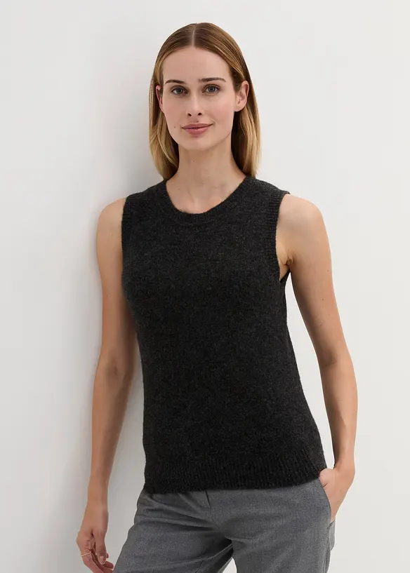 Slipover i ylleblandning med alpackaull, bonprix