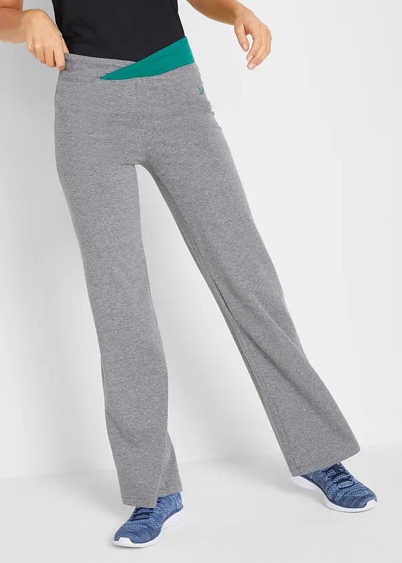 Stretchig sportbyxa med bomull (2-pack), bonprix