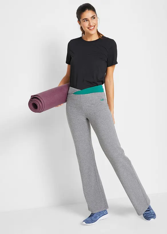 Stretchig sportbyxa med bomull (2-pack), bonprix