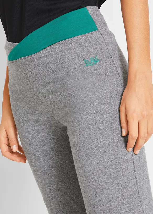 Stretchig sportbyxa med bomull (2-pack), bonprix