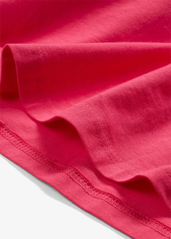 Vid l&aring;ng topp med V-ringning (5-pack), kort&auml;rmad, bonprix