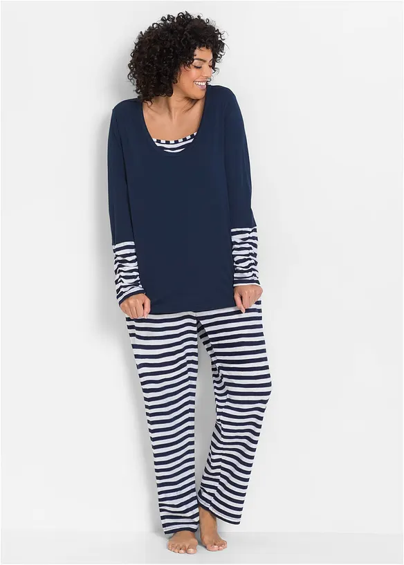 Pyjamas av ekologisk bomull, bonprix