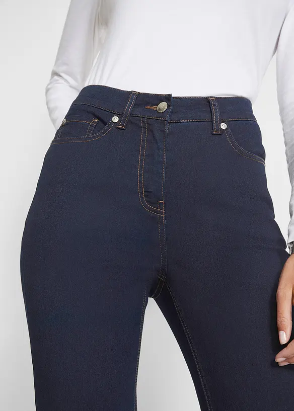 Slim Fit Jeans Mid Waist, med bekväm midja, bonprix