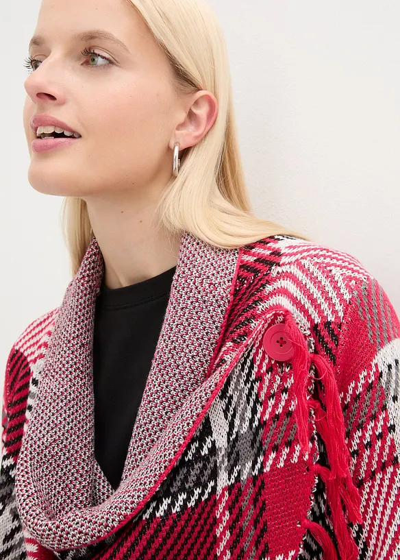 Lång cardigan med fransar, bonprix