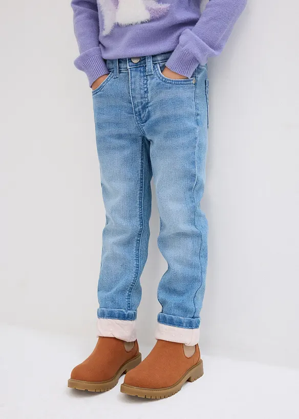 Termojeans med jerseyfoder, Slim Fit, bonprix