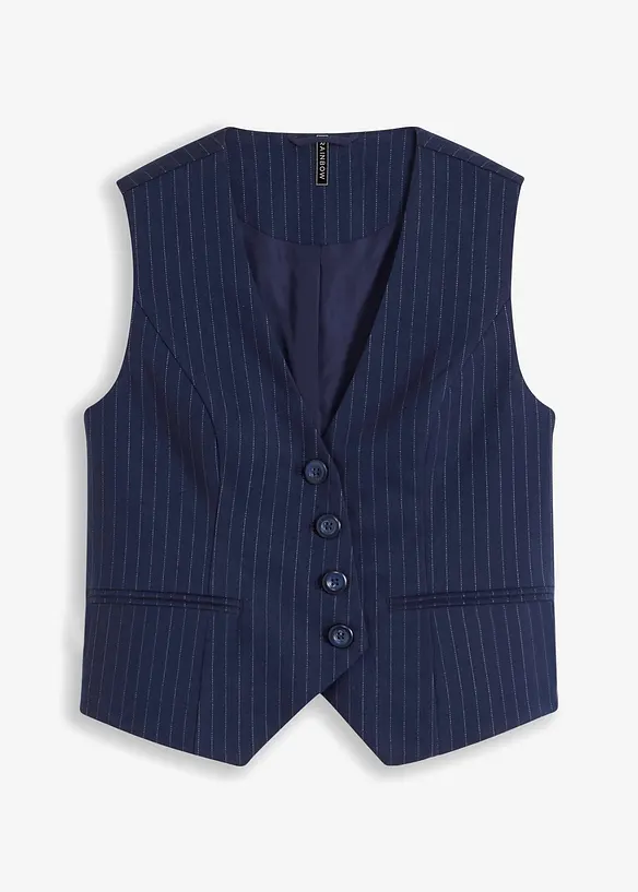 Väst med asymmetrisk knappslå, bonprix