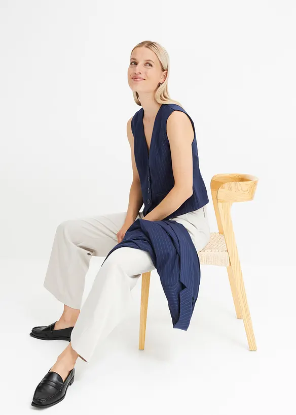 Väst med asymmetrisk knappslå, bonprix