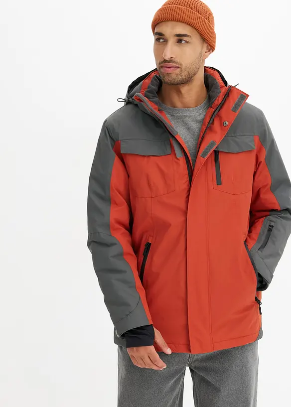 Vattentät funktionsjacka med avtagbar huva, bonprix