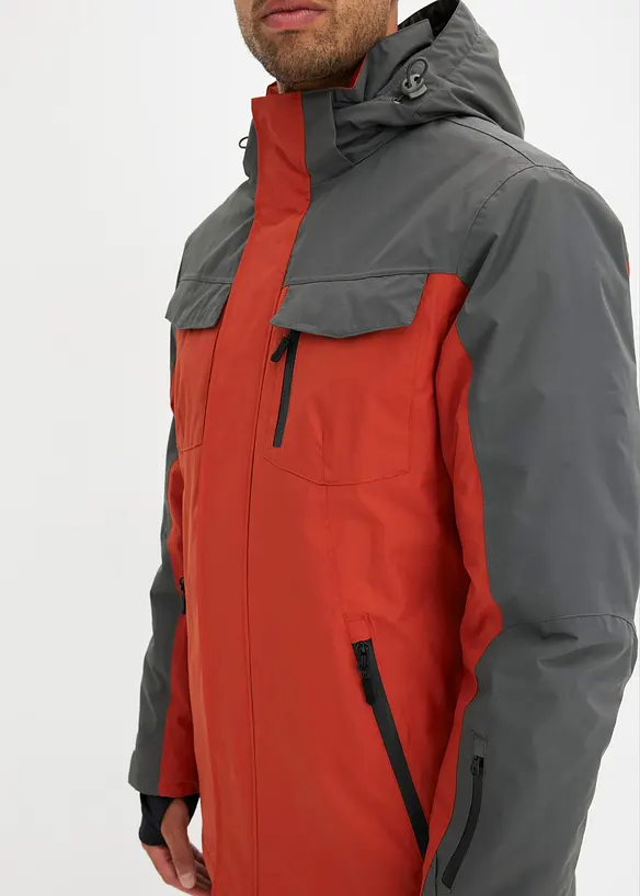 Vattentät funktionsjacka med avtagbar huva, bonprix