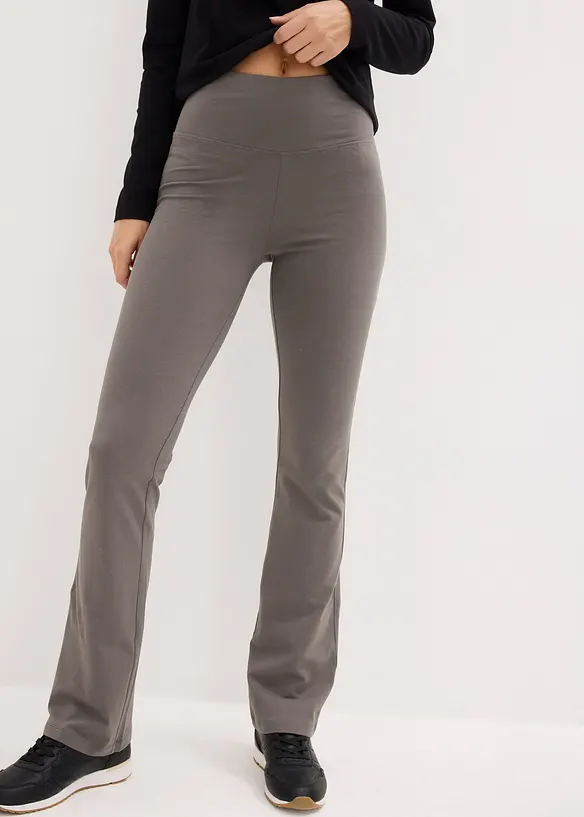 Leggings i bomull med utsvängda ben, bonprix
