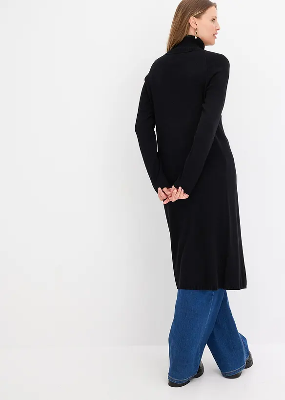 Lång tröja med slits, bonprix