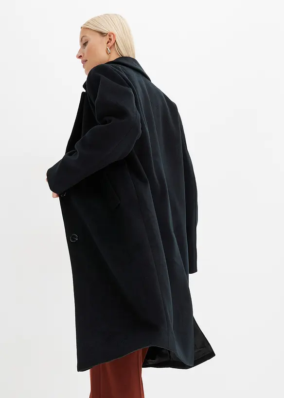 Kort kappa med yllelook, bonprix