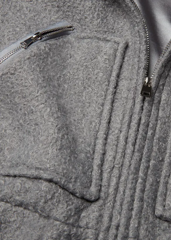 Blusjacka i mysig bouclé, bonprix