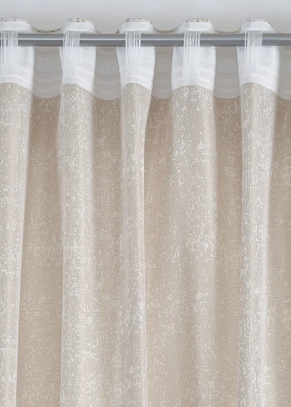 Gardinlängd i jacquard med glansig effekt (1-pack), bonprix