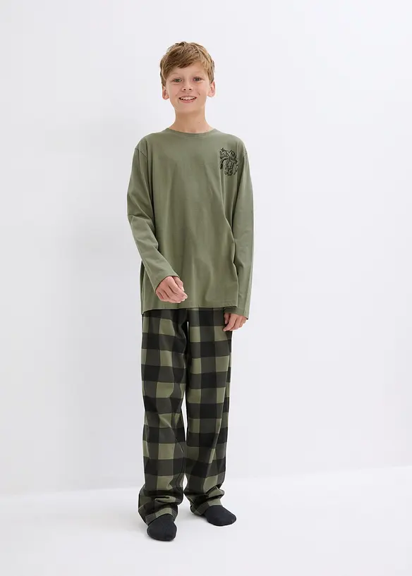 Pyjamas i ekologisk bomull (2 delar), bonprix