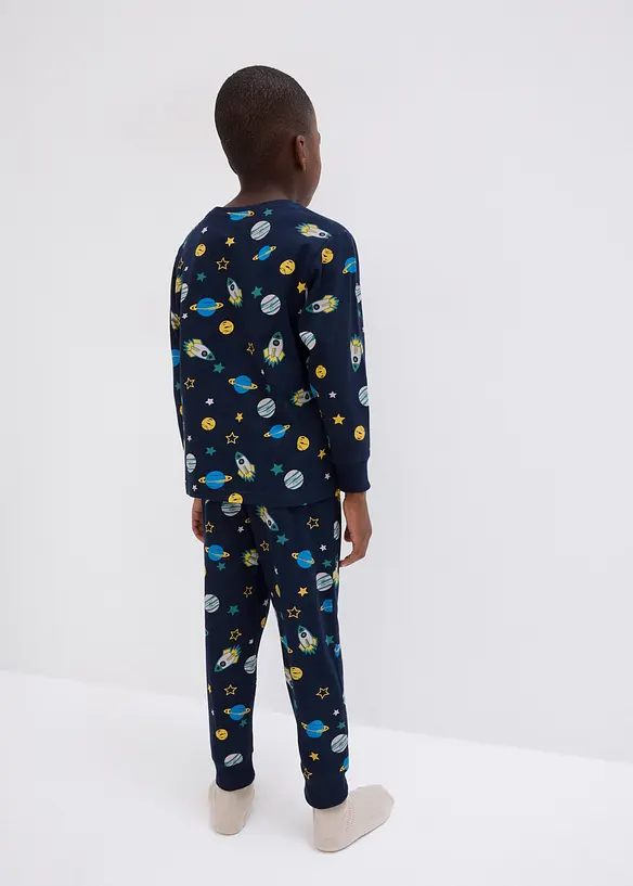 Pyjamas i ekologisk bomull (4 delar), bonprix