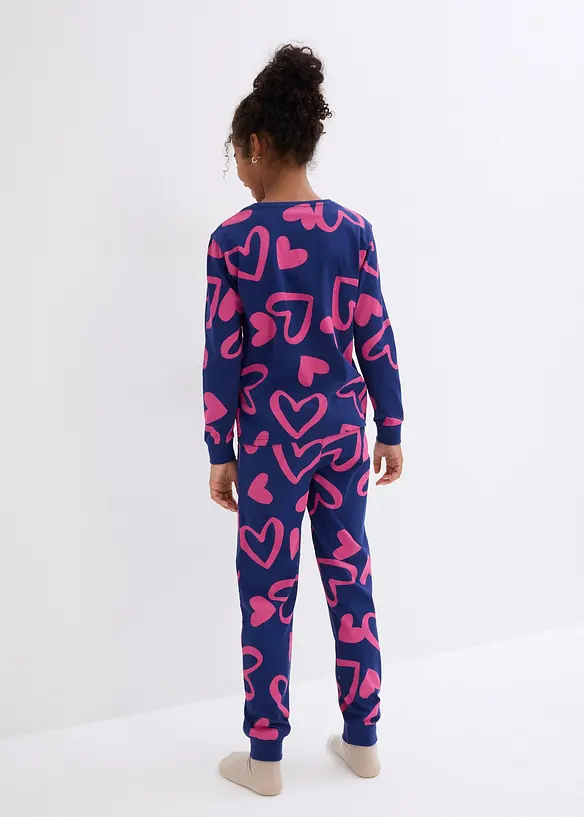Pyjamas av ekologisk bomull (2 delar), bonprix