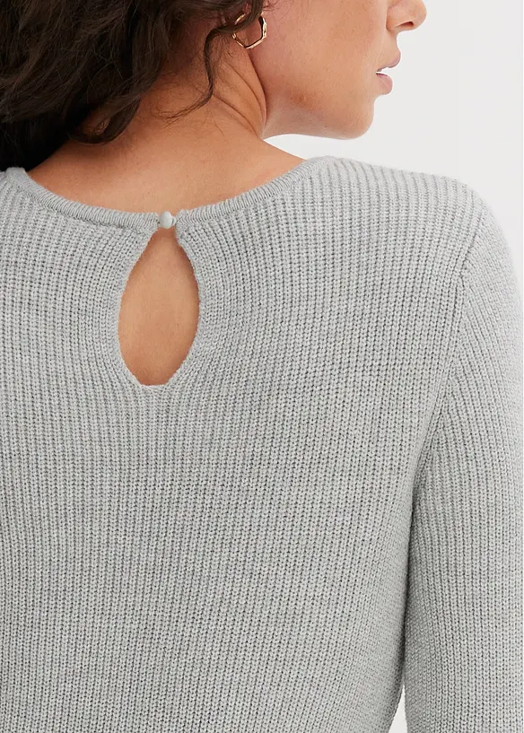 Stickad klänning med cut-outs, bonprix