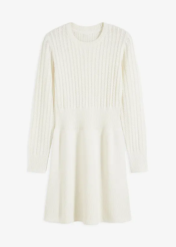 Stickad klänning, bonprix