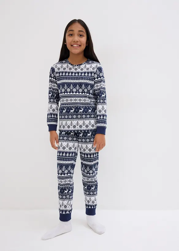 Pyjamas i ekologisk bomull (2 delar), bonprix