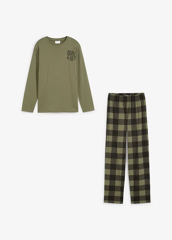 Pyjamas i ekologisk bomull (2 delar), bonprix