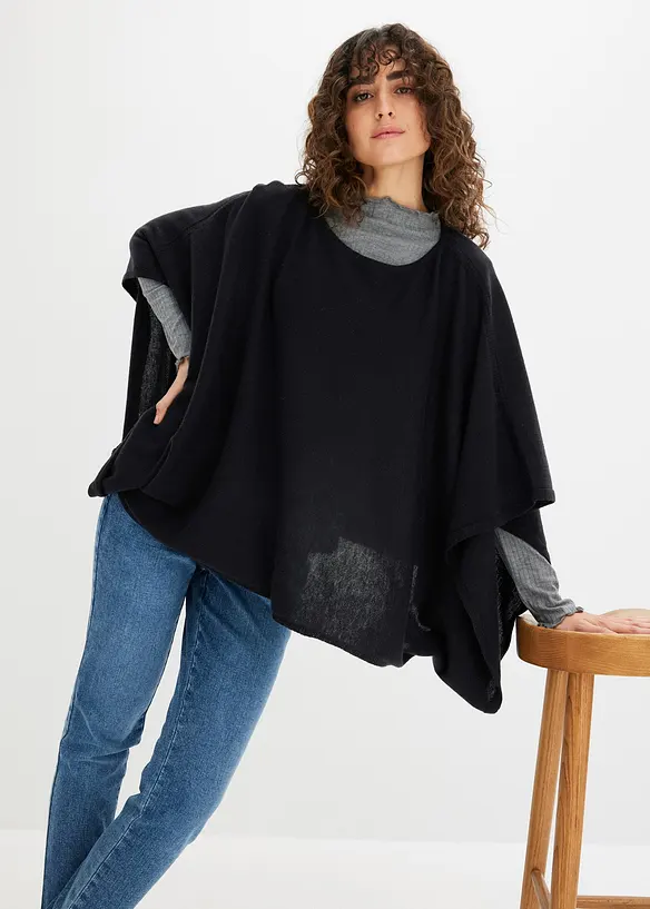 Kort ylleponcho, bonprix