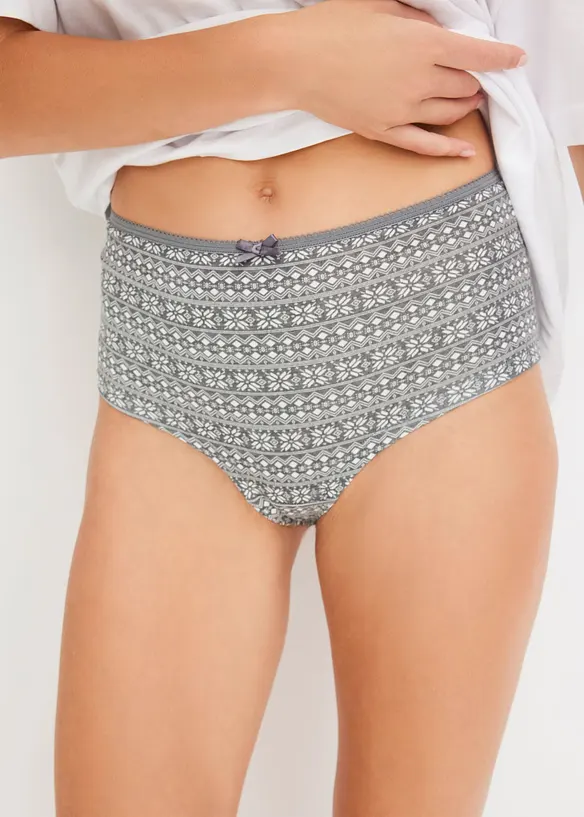 Maxihipstertrosa i ekologisk bomull (4-pack), bonprix