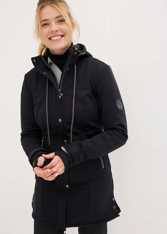 Extra stretchig, vattenavvisande softshellparkas, bonprix