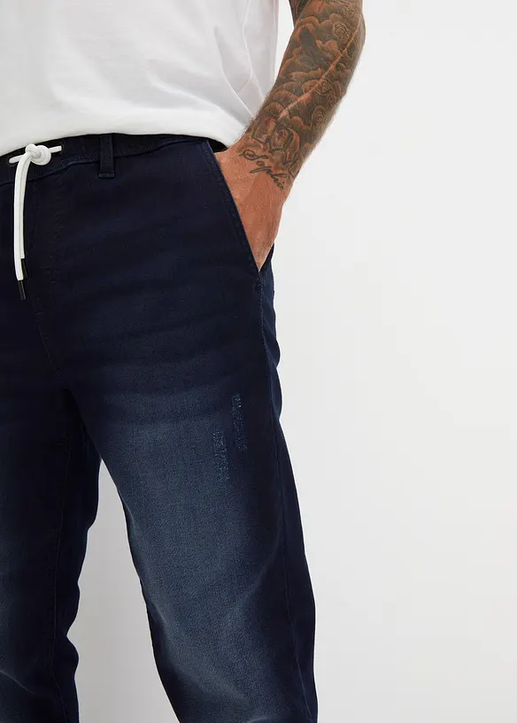 Mjuka dra på-jeans, Straight, bonprix