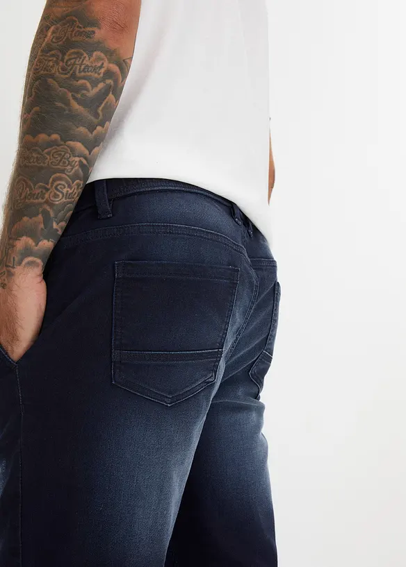 Mjuka dra på-jeans, Straight, bonprix