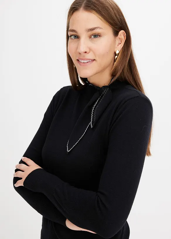 Tröja med knytband, bonprix