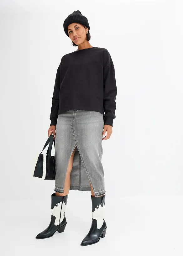 Oversizesweatshirt av ren ekologisk bomull, bonprix