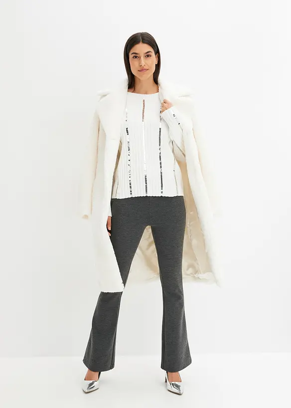 Ribbstickad tröja, bonprix