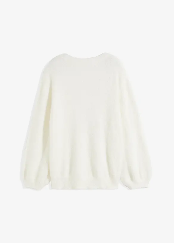 Oversized tröja med bar rygg, bonprix