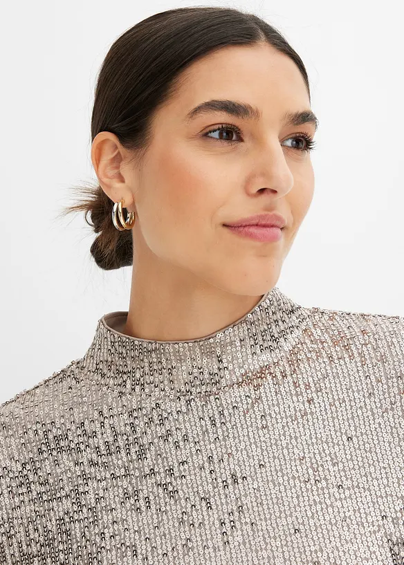Blus med paljetter, bonprix