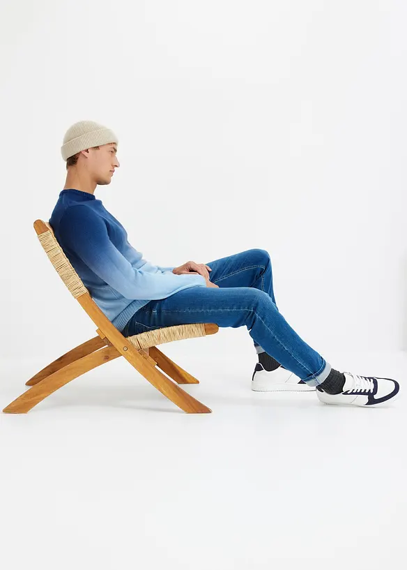 Finstickad tröja med olika färgnyanser, bonprix