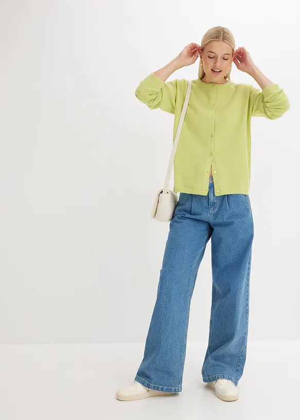 Finstickad cardigan, bonprix