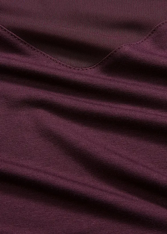 Långärmad topp med mesh, bonprix