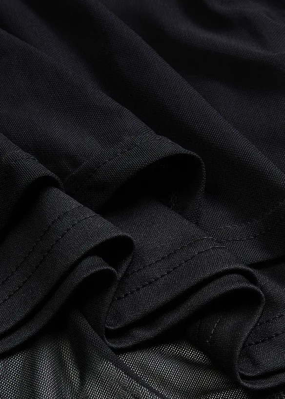 Jerseyklänning med mesh, bonprix