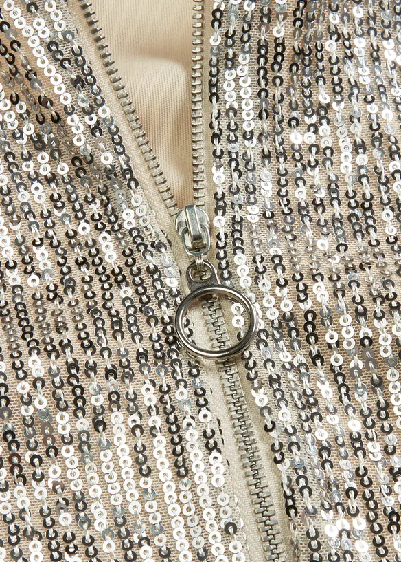 Blusjacka med paljetter, bonprix