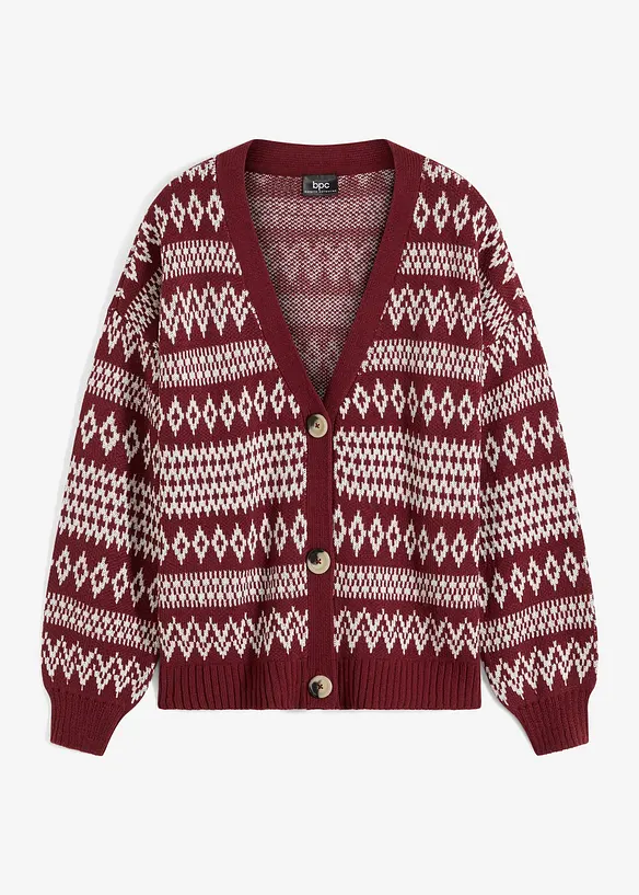 Cardigan med norgemönster och knappar, bpc bonprix collection
