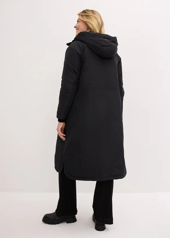 Vid parkas i A-linjeform och med dragsko, bonprix