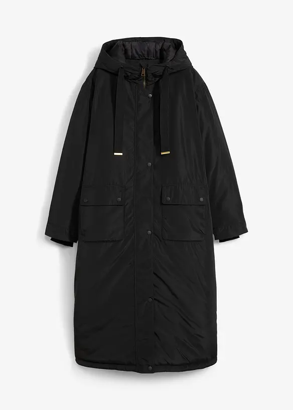 Vid parkas i A-linjeform och med dragsko, bonprix