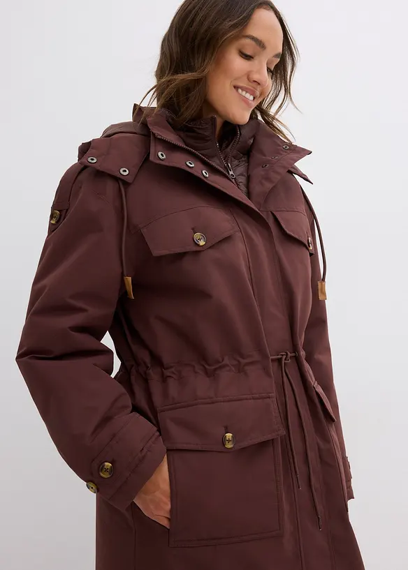 Vinterkappa med 2-i-1-look, bonprix