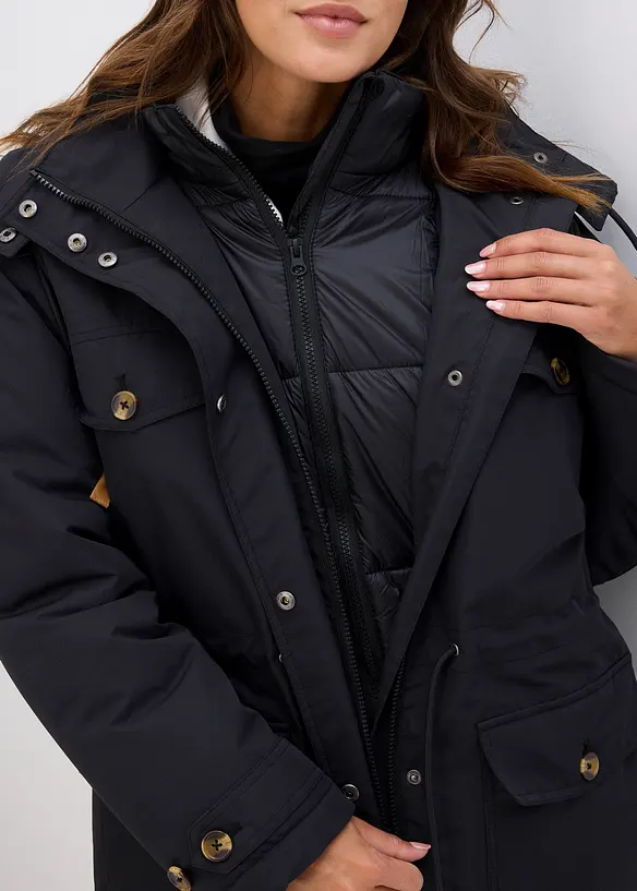 Vinterkappa med 2-i-1-look, bonprix