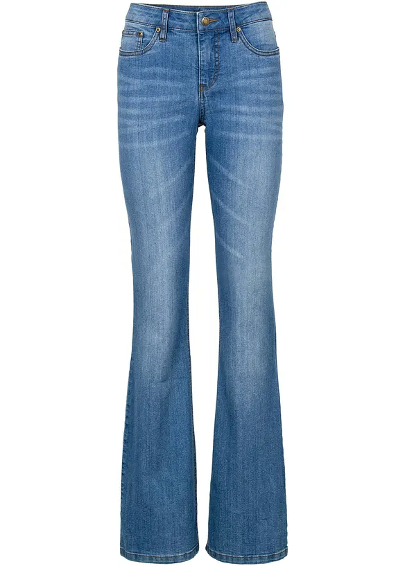 Comfort Stretch Jeans Mid Waist, Bootcut, bonprix