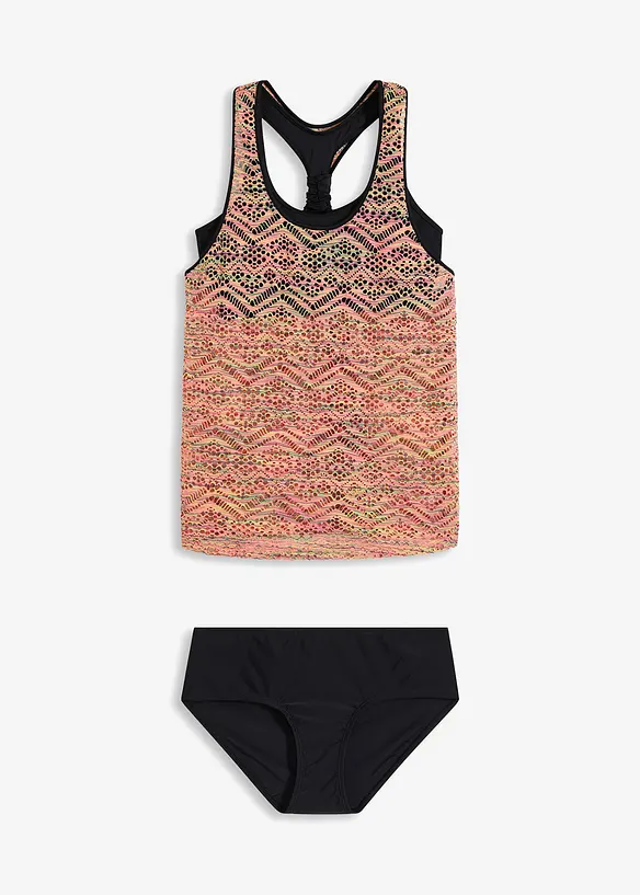 Tankini med elastisk spets (2 delar), bonprix