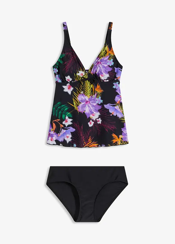 Tankini (2 delar) med V-ringning, bonprix
