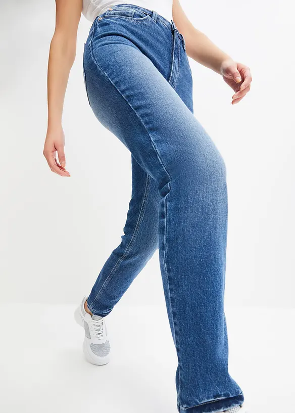 Straight Jeans High Waist, Low Stretch, bonprix